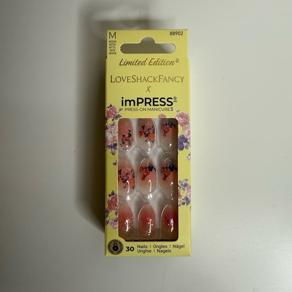 imPRESS LoveShackFancy Limited Edition Press-On Nails - Floral Red and Purple - Picture 2 of 11